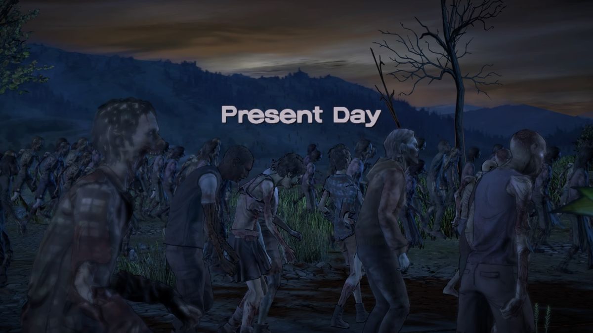 The Walking Dead: A New Frontier - Episode 1: Ties That Bind Part One (PlayStation 4) screenshot: Forwarding story to the present day