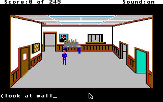 Police Quest: In Pursuit of the Death Angel (Apple IIgs) screenshot: Start of the game in the Lytton police station.