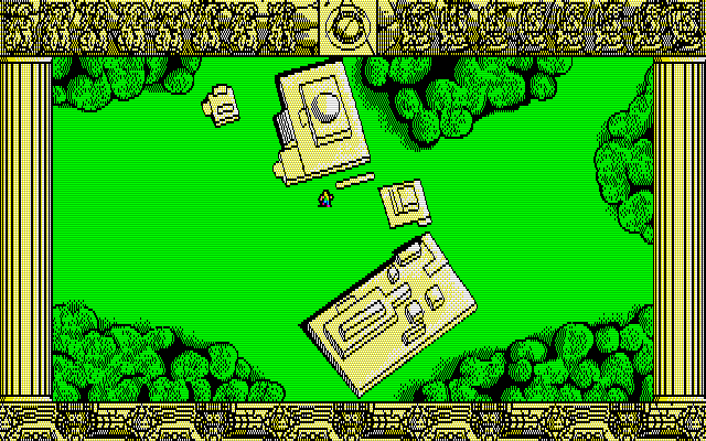 Taiyō no Shinden (PC-98) screenshot: Main exploration area