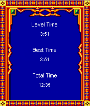 Prince of Persia: Harem Adventures (J2ME) screenshot: End of level report