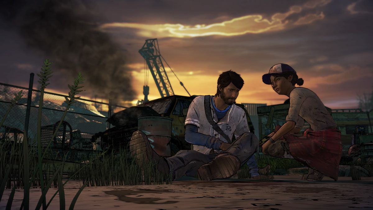 The Walking Dead: A New Frontier - Episode 2 (PlayStation 4) screenshot: Waking up disoriented after a flash grenade