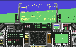 F-16 Combat Pilot (Commodore 64) screenshot: Target in sight