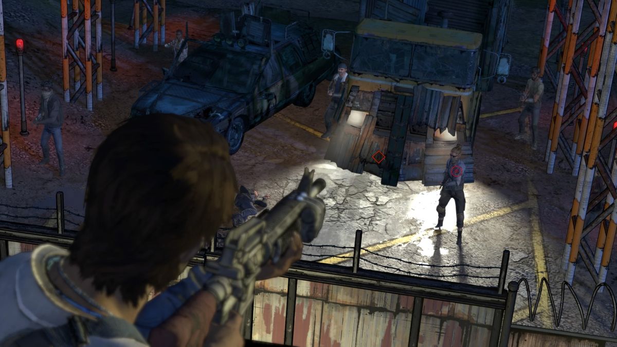 The Walking Dead: A New Frontier - Episode 2 (PlayStation 4) screenshot: There's no negotiating with these lunatics