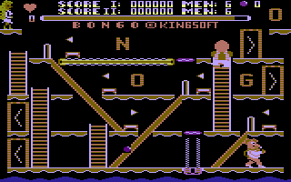 Bongo (Commodore 16, Plus/4) screenshot: Starting level one