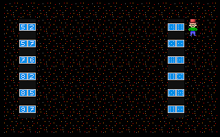 Literki - Cyferki (DOS) screenshot: Match dice digits