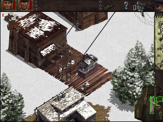 Commandos: Behind Enemy Lines (Windows) screenshot: the cable car