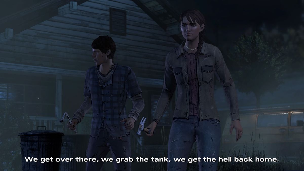 The Walking Dead: A New Frontier - Episode 3 (PlayStation 4) screenshot: Everything can sound simple in theory, the unforeseen complications start on the execution