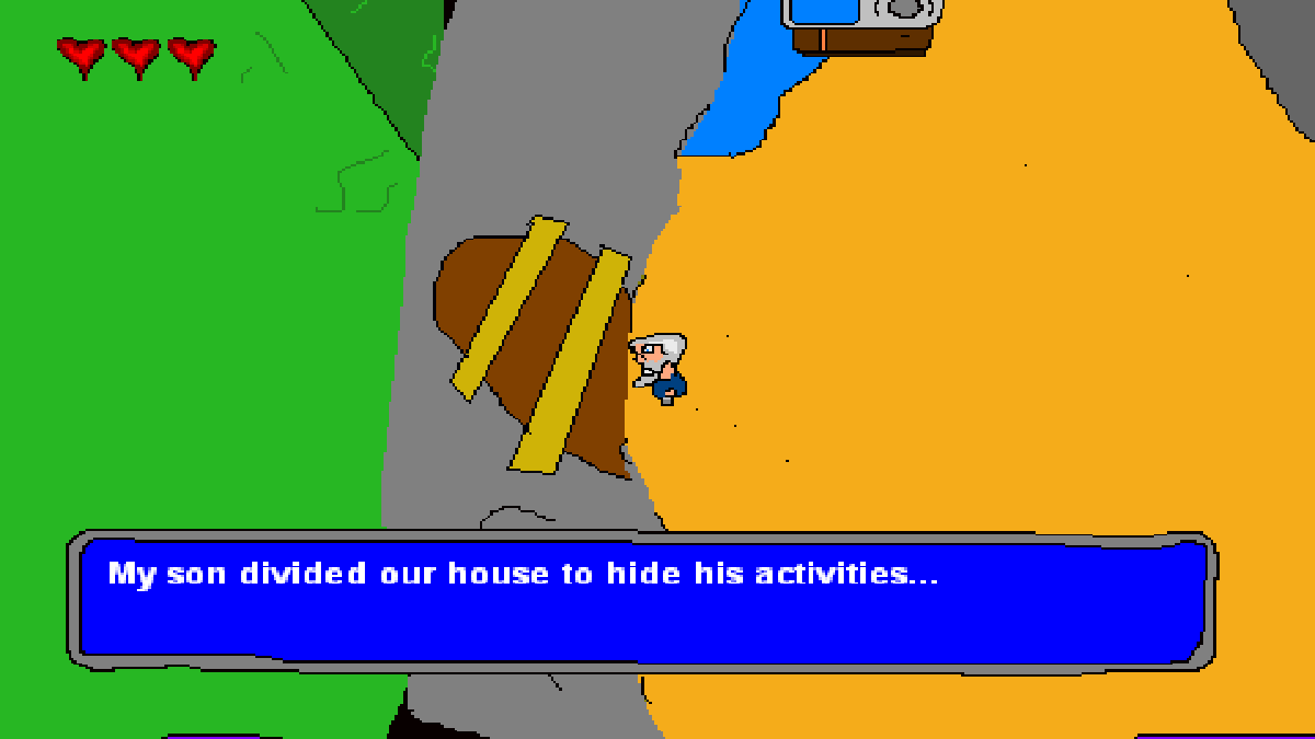 Four Winds Fantasy (Windows) screenshot: What *was* his son hiding?