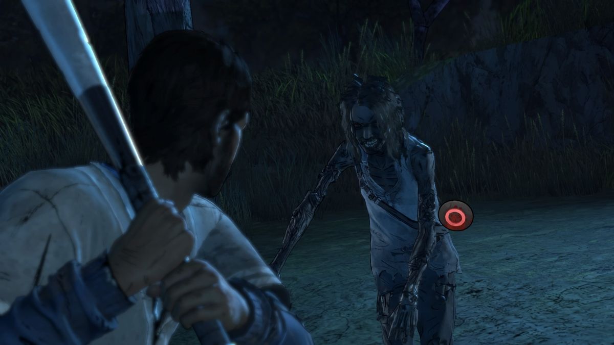 The Walking Dead: A New Frontier - Episode 3 (PlayStation 4) screenshot: Batting practice