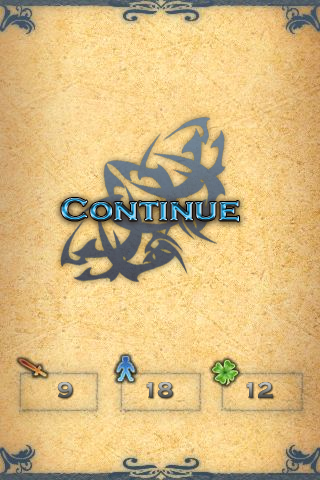Fighting Fantasy: City of Thieves (iPhone) screenshot: I know, once you make a nice piece of tribal tattoo flash, you start thinking of other ways to put it to use.
