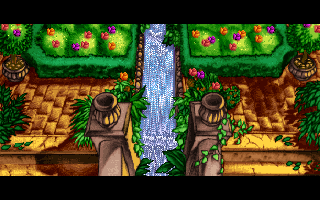 Disney's Beauty and the Beast (DOS) screenshot: The sunny garden