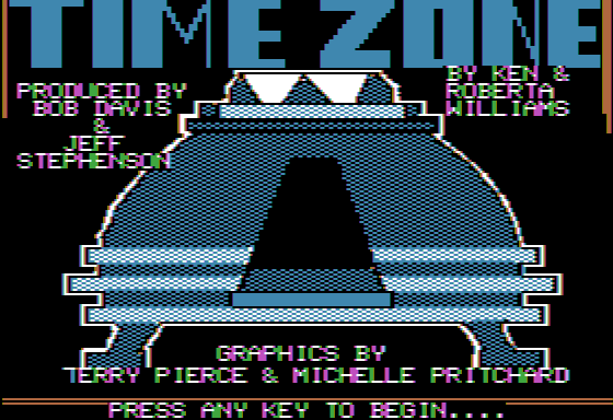 Time Zone (Apple II) screenshot: Title