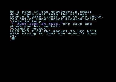The Case of the Mixed-Up Shymer (Commodore 64) screenshot: What now?
