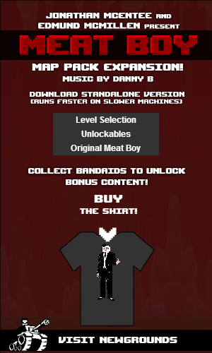 Meat Boy: Map Pack (Browser) screenshot: Main menu