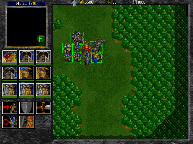 WarCraft II: Beyond the Dark Portal (DOS) screenshot: Notice the elvish hero - they had Warcraft 3 coming...