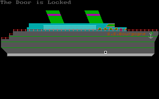 Murder on the Atlantic (DOS) screenshot: A locked door