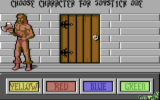 Gauntlet II (Commodore 64) screenshot: Choose a character