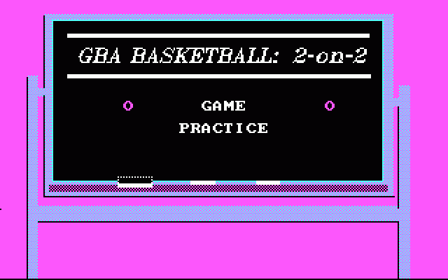 GBA Championship Basketball: Two-on-Two (DOS) screenshot: One of the menus