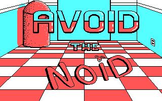 Avoid the Noid (DOS) screenshot: Title screen (CGA)