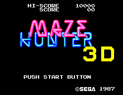 Maze Hunter 3-D (SEGA Master System) screenshot: Title