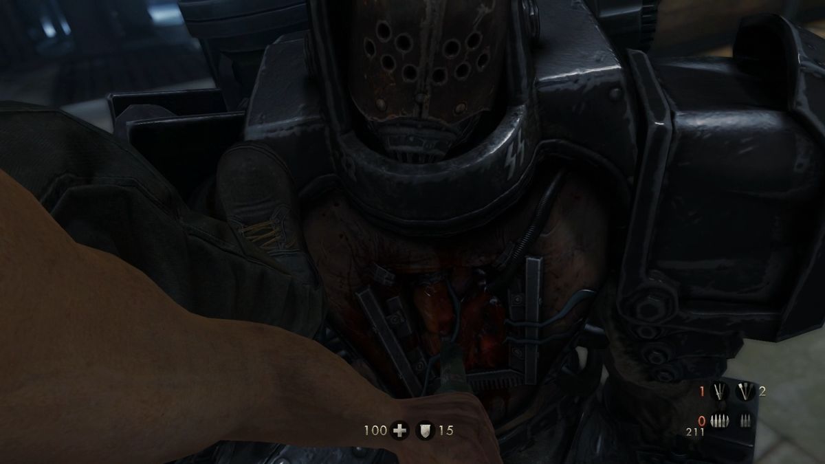 Wolfenstein: The Old Blood (Windows) screenshot: There are 2 ways to kill super soldiers.