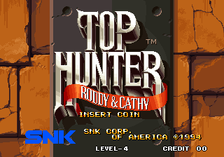 Top Hunter: Roddy & Cathy (Arcade) screenshot: Title