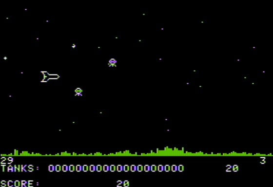 Torax (Apple II) screenshot: Alien Ships Approach