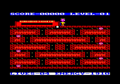 Diamond Mine II (Amstrad CPC) screenshot: Starting out