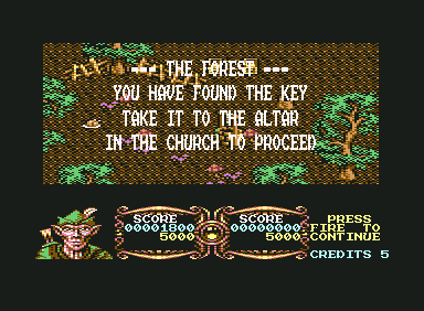 Gauntlet III: The Final Quest (Commodore 64) screenshot: Wooohhaa, some kind of puzzle? :)