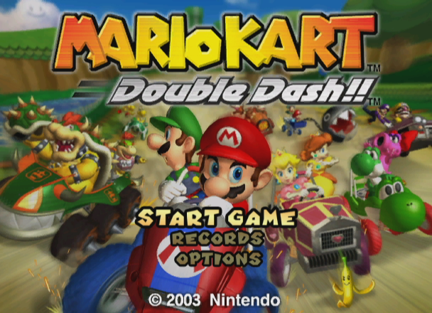 Mario Kart: Double Dash!! (GameCube) screenshot: More title screen stuff.