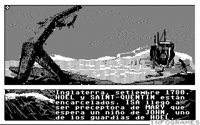 Passengers on the Wind (DOS) screenshot: Starting the game (CGA)