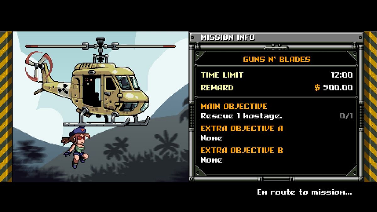 Mercenary Kings (Windows) screenshot: Mission info