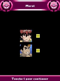 Ōban Star-Racers: The Arouas Cycle (J2ME) screenshot: Moral is not doing well.