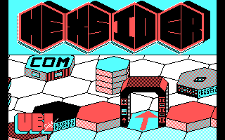 Hexsider (DOS) screenshot: Title screen (CGA)