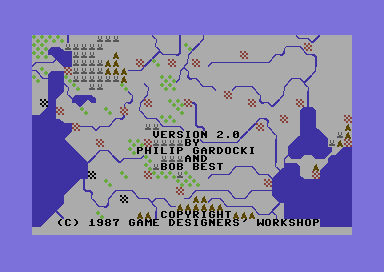 Road to Moscow (Commodore 64) screenshot: Title screen (Version 2.0)