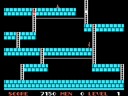 Lode Runner (SG-1000) screenshot: It's time to move on!