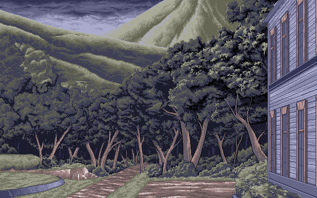 Zatsuon Ryōiki (PC-98) screenshot: Outside view