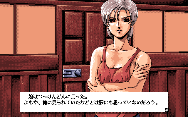 Zatsuon Ryōiki (PC-98) screenshot: Each charcter has her own agenda here