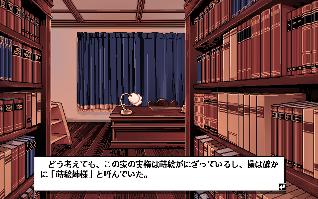 Zatsuon Ryōiki (PC-98) screenshot: Library