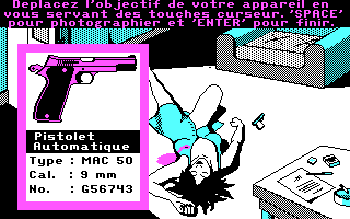 Vera Cruz (DOS) screenshot: Looking a Gun.