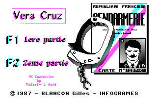 Vera Cruz (DOS) screenshot: Title Screen.