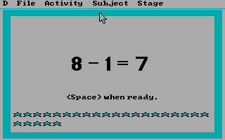 Screenshot of Math Blaster Plus! (DOS, 1987) - MobyGames