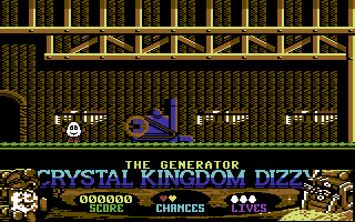 Crystal Kingdom Dizzy (Commodore 64) screenshot: The Generator