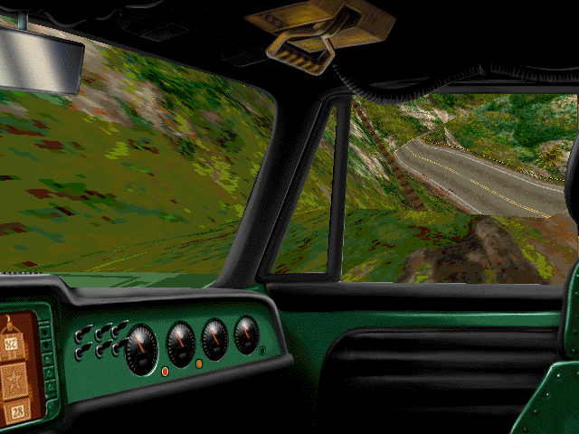 Carmageddon (DOS) screenshot: Roads are for weaklings.