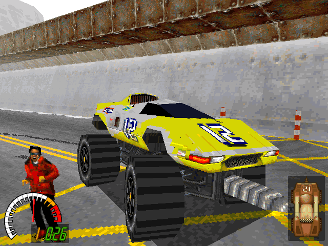 Carmageddon (DOS) screenshot: Such an incredible amount of style in such a little beast.