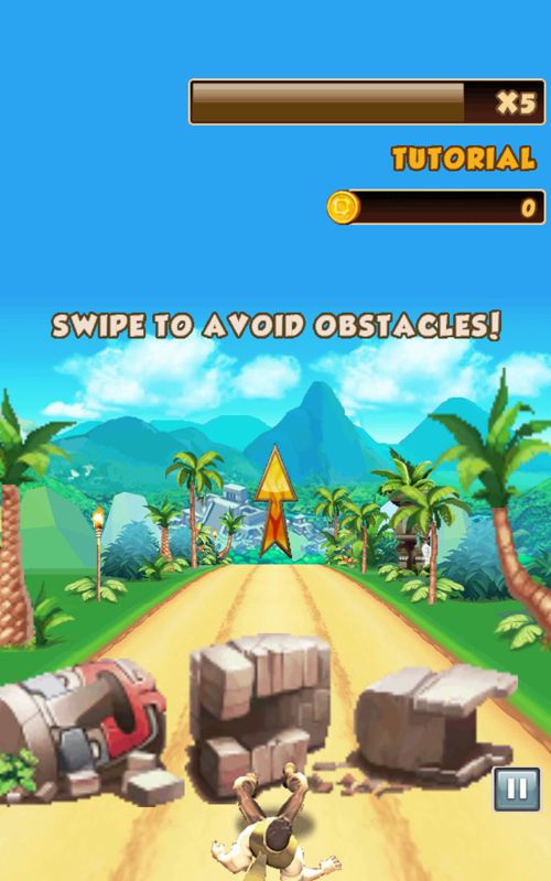 Danger Dash (Android) screenshot: The interactive tutorial