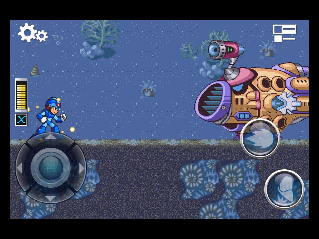 Mega Man X (iPad) screenshot: And you thought Jaws was scary.
