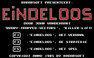 Endless (Commodore 64) screenshot: Title Screen (Dutch)