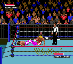 WWF Super WrestleMania (Genesis) screenshot: Nice kick!