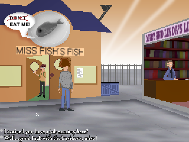 Absent (Windows) screenshot: Fish restaurant in the town